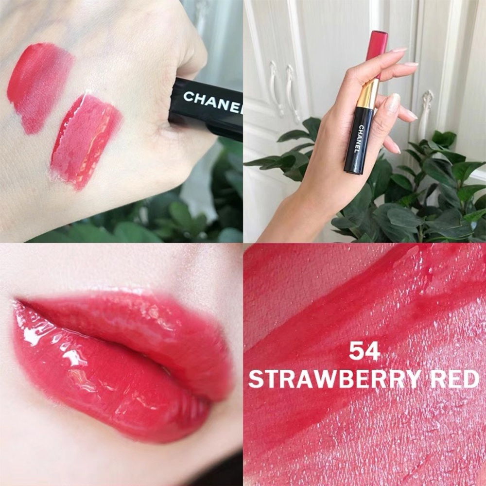 BNIB CHANEL Le Rouge Ultra Tenue Duo Liquid Lip Tint #54 Strawberry Red
